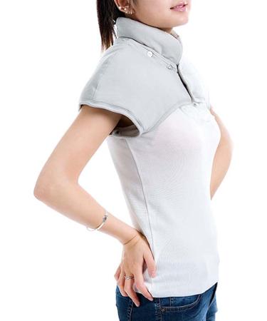 Buy Arthritis & Rheumatism Relief Neck & Shoulder Warmer | Thick Support Vest with Collar Pads - Light Grey - International Shipping Available - Buy Online on GoSupps.com