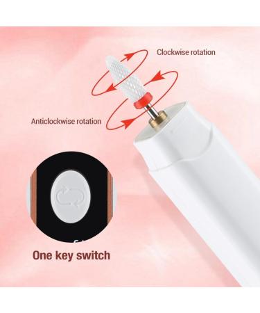 Lizusidtsy Nail Polishing Drill Electric LED Light 3 Gears Nail Drill Electric Manicure Device for Home - Buy Online on GoSupps.com