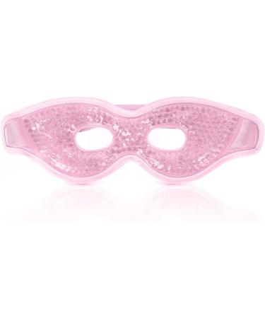 ACWOO Cooling Eye Mask Cooling Gel Beads Eye Mask for Puffy Eyes Reusable Hot Cold Therapy Gel Eye Mask for Migraine Relief Headache Dark Circles Dry Eyes Swollen Eyes Sinus Pain (D) A Pink - Buy Online on GoSupps.com
