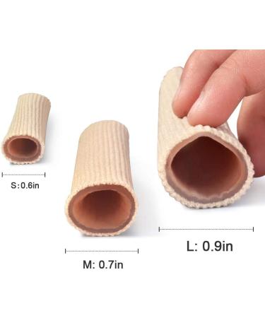 Silicone Gel Toe Sleeves 5 Pack - Cuttable, Elastic Fabric, Toe Protectors for Pain Relief, Corns, Calluses, Medium Toe Size 3.93 Inch (Pack of 5) - Buy Online on GoSupps.com