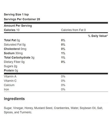 Woeber's Cranberry Honey Mustard 5 oz. (2 Pack) - Delicious and Unique Mustard Blend - Buy Online on GoSupps.com