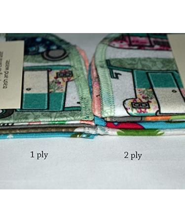 Set of 5 1 Ply 8x8 Inches Printed Flannel Little Wipes for Traveling Campers - Buy Online on GoSupps.com