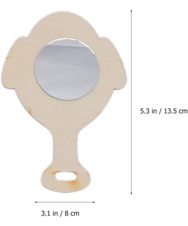 Beavorty 10pcs Crafts Mirrors Handheld Princess Mirror Toy Mini Painting Mirror Birthday Present Diy Wood Mini Mirror Late Handmade Toys Kids Puzzle Unbreakable Child Wooden - Buy Online on GoSupps.com