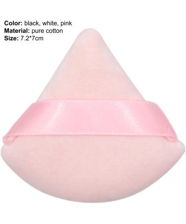 Washable Triangle Shape Powder Puff Mini Cosmetics Soft Cotton Face Powder Lightweight Puff Makeup Tools Beauty Puff Sticking Evenly Cosmetic Tools (Triangle Pink_3pcs) - Buy Online on GoSupps.com