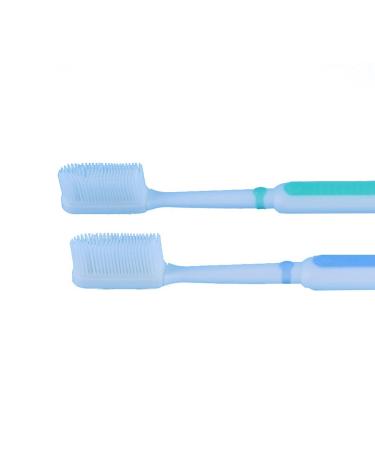 Suicra toothbrushes 2 pieces toothbrush family adults soft fur silicone teeth brush oral care nano -brush environmentally friendly toothbrush