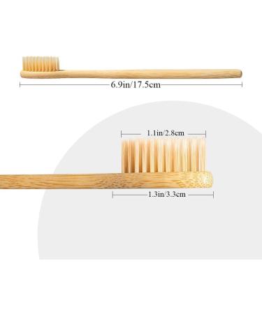 Daletu Bamboo Toothbrush Set - 10 Eco-Friendly Biodegradable Travel Toothbrushes with Soft Bristles | Reusable Natural Wood Toothbrushes for Sustainable Oral Care - Buy Online on GoSupps.com