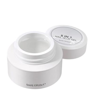 Solid Glue Gel - 5ml Professional Adhesive Super Strong Tips Formula | Durable Long-Lasting Manicure Solution Easy Apply Gel For Home Salon Creative Design For Beauty Fash