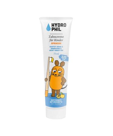 Hydrophil toothpaste for children - the mouse - with taste - children's toothpaste 2-6 and 0-2 - natural cosmetics - baby toothpaste - junior - with fluoride (75 ml (1 Pack)))