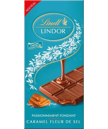 Lindt - LINDOR Tablet - Milk Chocolate Caramel Salt Flower - Heart Fondant, 150g