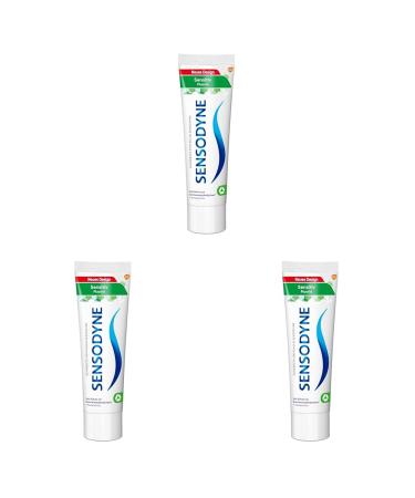Sensodyne sensitive fluoride toothpaste 75ml daily toothpaste in pain -sensitive teeth (pack with 3) 1x 75ml (pack with 3)