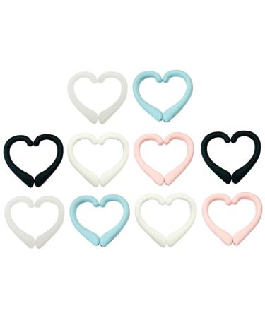 SOLUSTRE 10 Pairs Clothes Rack Masks Mask Ear Hooks Hooks For Hanging The Mask Silicone Cover Hanger 5X3CM