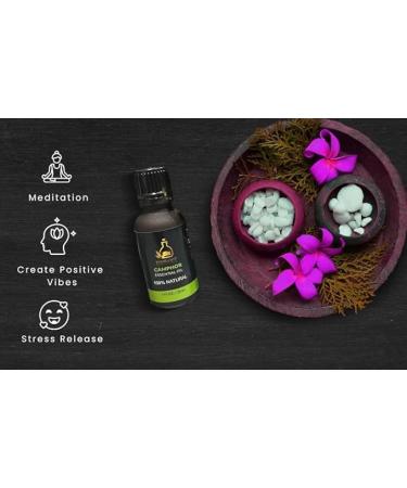 Indiroot Camphor Cinnamomum camphora Essential Oil 100% Natural 0.5 Fl Oz 15ml - Buy Online on GoSupps.com