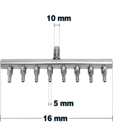 Pawfly 8-Way Aquarium Air Flow Regulator | Chrome Copper Splitter Valve for International Shipping - Buy Online on GoSupps.com