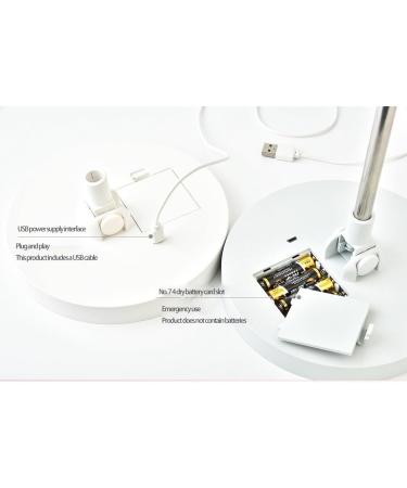 Beifenl Portable LED USB Recharge Storage Base Beauty Desktop Make Up Mirror (Creamy White) - Buy Online on GoSupps.com
