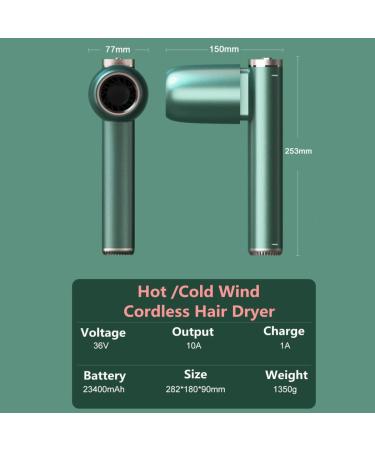 Cordless Hair Dryer Rechargeable Hair Dryer Standalone Portable Hair Dryer Hot and Cold Wind Cordless Hair Dryer Gift for Women - Buy Online on GoSupps.com