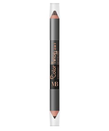 MB Milano - Double Ended Eye Pencil - Ideal for Smoky Eyes - BLACK - Easy to Work With - Made in Italy