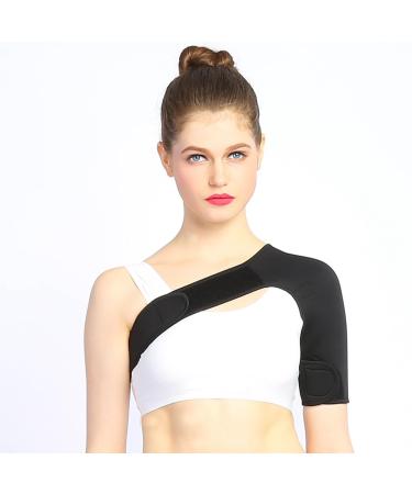 Compression Shoulder Brace Shoulder Support Brace AC Joint Rotator Cuff Brace Helps Shoulder Stability Adjustable Shoulder Strap Support Sleeves for Women and Men (Medium Right Shoulder)