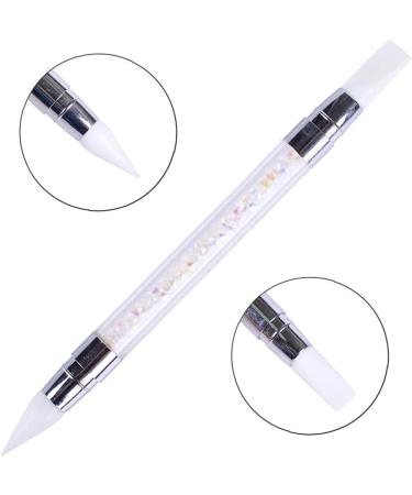 TOSSPER Silicone Nail Art Sculpture Pen - Dual Head Rhinestone Handle & Glitter Picker Tool for Nail Design - Buy Online on GoSupps.com