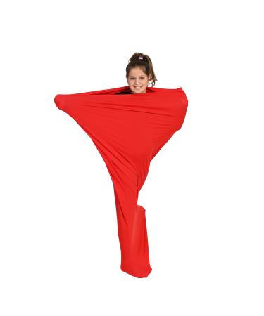 Sensory Owl Full Body Sock - ADHD Autism Stress and Anxiety Relieve - Deep Pressure Stimulation - Sensory Exercise Therapy Toy - Strong Super Soft Lycra Wrap - Red Size S Red S - (max 100cm)