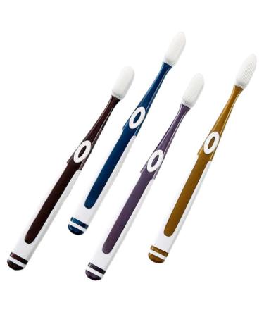 Artibetter 1 Set 4 pieces Extra soft nano toothbrush micro-nano handwarts set adult silicone tooth extra soft toothbrush for sensitive gums and teeth adults and