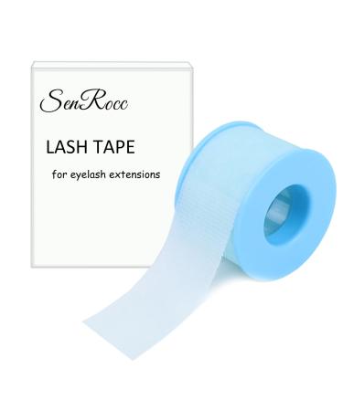 Lash Tape for Eyelash Extensions Eyelash Tape Silicone Gel Sensitive lash Extension Tape Pain-Free Removal Breathable Micro-Porous Eyelash Extension Tape (1 Roll Blue L)