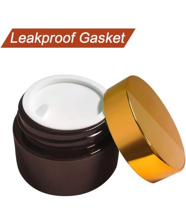 Inheming 6 x 30ml Amber Glass Cream Jars - Empty Cosmetic Containers with Lids for Ointments & Creams - Ideal for International Shipping - Buy Online on GoSupps.com