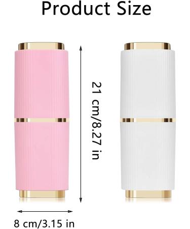 Portable Toothbrush Mugs - 2-Pack Travel Cups & Holder for Camping Business Trips & Home - White & Pink - Buy Online on GoSupps.com