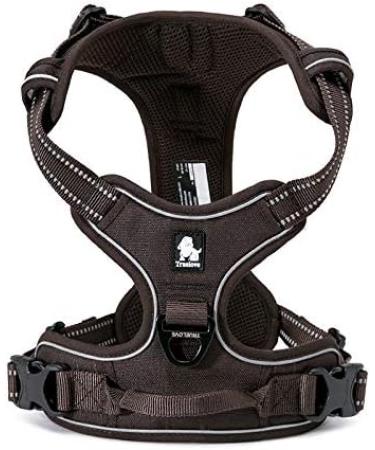 Winhyepet TrueLove Dog Harness No-Pull Reflective Adjustable - TLH5651 XS Brown for Small Medium & Large Dogs | Includes 2 Linen Clips & Control Handle - International Shipping Available - Buy Online on GoSupps.com
