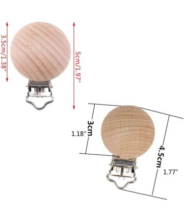 GLASSNOBLE 20pcs Wooden Pacifier Clips - DIY Baby Teething Ring Clips & Clasps 30mm | International Shipping Available - Buy Online on GoSupps.com