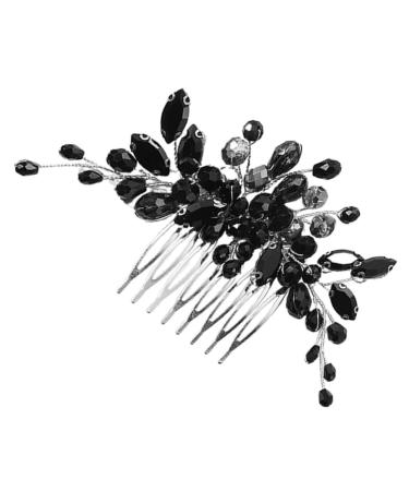 minkissy Rhinestone Flower Headpiece Hair Comb for Bridal Wedding Bridal Hair Comb Bride Hair Side Comb Bridal Rhinestone Hair Comb Bride Hair Comb Decor Accessories Miss Crystal French