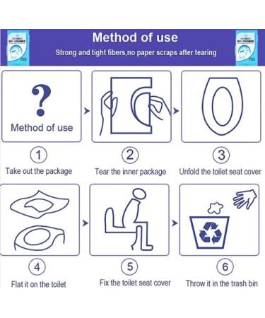 Biodegradable Disposable Plastic Toilet Seat Cover Disposable Paper Toilet Seat Covers Travel Pack Foldable Portable Waterproof and Non Slip Individually Wrapped for Travel (150PCS) - Buy Online on GoSupps.com