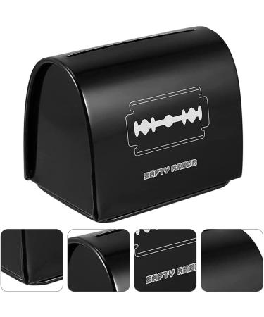 Fomiyes 2-Pack Hairdressing Salon Halter for Sharp Objects Disposal - Black Storage Blade Razor Recycling Center 6.5x6cm - Buy Online on GoSupps.com