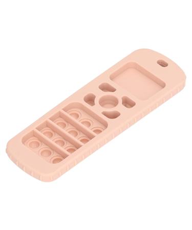Peach Pink Silicone Baby Teething Toy - Remote Control Shaped for Soothing Massage at Home - Buy Online on GoSupps.com