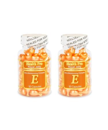 Nu-Health Vitamin E Oil Capsules for Skin Topical Moisturizing Capsules | Twist & Apply | with Royal Jelly | 90 Capsules Each (Pack of 2) Royal Jelly 90 Count (pack of 2 )