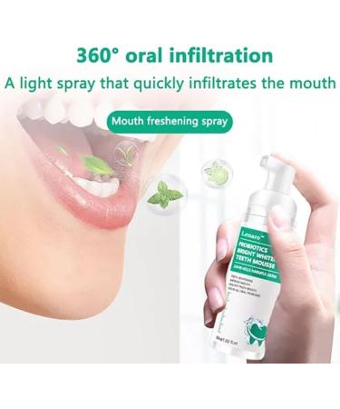 Lenaro Probiotics Teeth Mousse - Bright Whitening & Refreshing Breath | Herbal Deep Cleaning Oral Care (1PC) - Buy Online on GoSupps.com