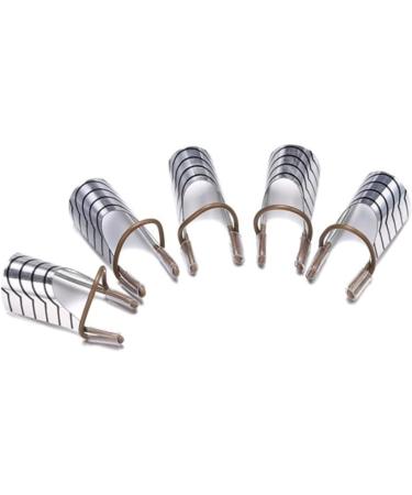 5PCS/SET Reusable Nail Art Extension Forms Guide Acrylic Nail Uv Gel Nail Extention Tips Nails Aluminum Form Guide(Silver) - Buy Online on GoSupps.com