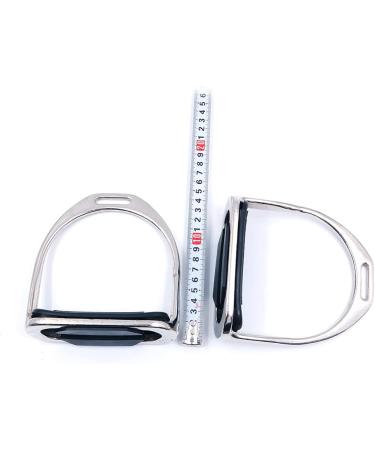 Namvo Safety Horse Stirrups Iron 1 Pair Wide Track Horse Riding Stirrup with Non-slip Rubber Pad Equestrian Supplies for Horse Riding - Buy Online on GoSupps.com