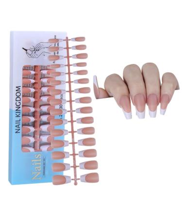 Matte French Natural False Nail Tips Extension Cover Artificial Fake Nails Finger Sculpted Manicure Tools Salon Home DIY