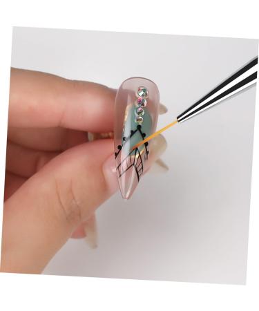 DOITOOL 2sets Nail Art Drawing Pen Liner Paint Nail Art Point Drill Nail Gel Nail Kit Nail Art Tools Nail Salon Supply Nail Detail Brush Alloy Pen Holder Transparent Handle Miniature - Buy Online on GoSupps.com