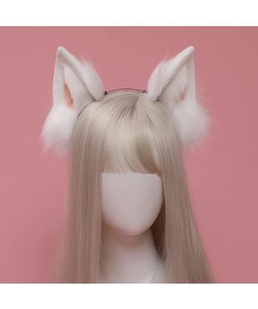 TQUXNGA Cosplay ry Animal Dog Ears Hair Hoop Costume Cosplay Long Headpiece for Halloween Party Decoration White - Buy Online on GoSupps.com