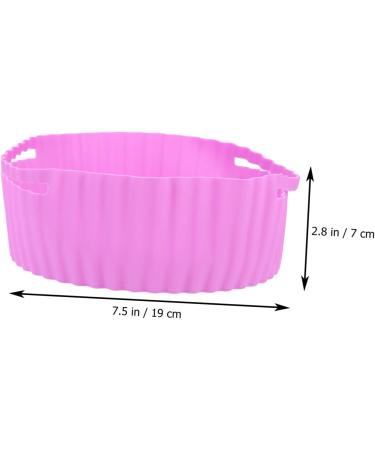 Design Cushion Silicone Reusable Cooking Non-Stick Household Food Liner Accessory Handle for Air Purple 19X19X7CM - Buy Online on GoSupps.com