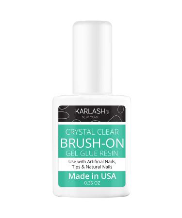 Karlash Super Strong Brush On Nail Glue for Acrylic Nails and Press on Nails Nail Bond Nail Glue Adhesive, Perfect for False Acrylic Nail Art, Glitter, Gems, White Clear Tip (1 Piece) 0.35 Ounce (Pack of 1)