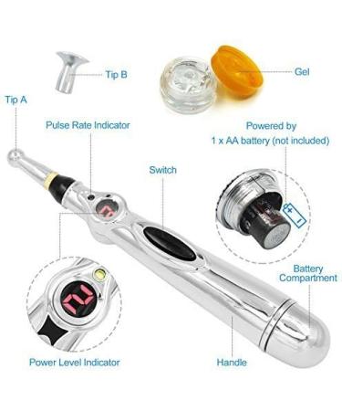 Electronic Acupuncture Pen | Electric Body Massager with 3 Heads & 9 Vibration Modes - International Shipping Available - Buy Online on GoSupps.com
