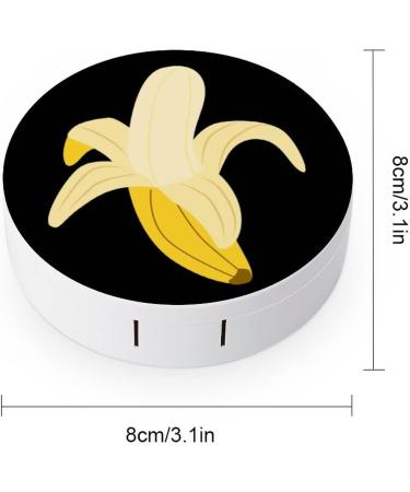 Banana Round Case For Contact Lens Kit Storage Box with Mirror Printed - Buy Online on GoSupps.com
