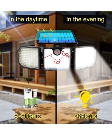 Solar Light Outdoor Solar PIR Motion Sensor Spotlight Waterproof Outdoor Adjustable Angle Lights Garden Wall Light Solar Pathway Lights (Color : A) (A) - Buy Online on GoSupps.com