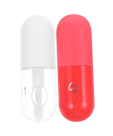 Beatifufu Moisturizing Cream 2 Pieces Oil For Plumper Natural Sleeping Lip Masks Plumper Shiny Plumping Celebrity Care Stamp Pvc Nourishing