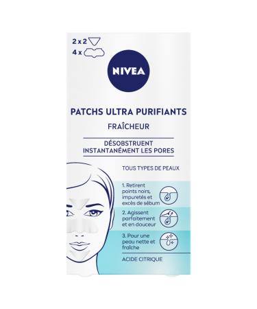 NIVEA Ultra Purifying Freshness Patches (1 x 6 patches) Patches enriched with Citric Acid against blackheads & impurities Cleansing patches for all skin types