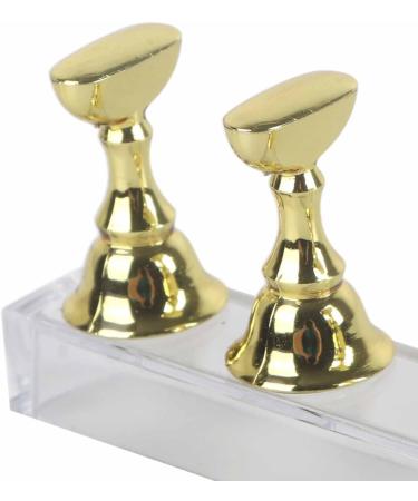 Nail 14 9 2 Display Stand for False Nails Nail Art Practice Gold Magnetic Nail Shelf - Buy Online on GoSupps.com