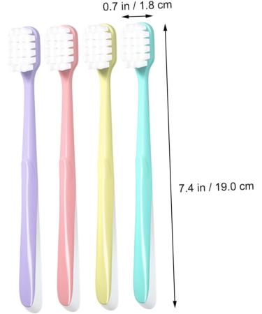 Frcolor 4-Pack Soft Cotton Nylon Toothbrush Set - Ideal Oral Care for Children & Teens | Lively Family Toothbrushes for Gentle Cleaning - Buy Online on GoSupps.com