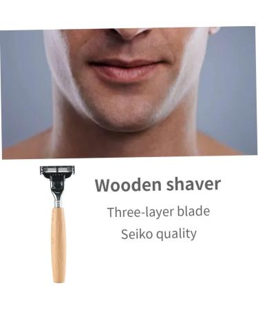 Safety Wood Handle Double Edge Shaver - Portable & Reusable Beard Cleaning Tool for Men & Women - Buy Online on GoSupps.com
